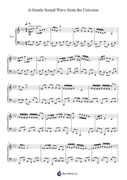 A Gentle Sound Wave from the Universe Sheet Music by Toursbur-Arr.Copxia