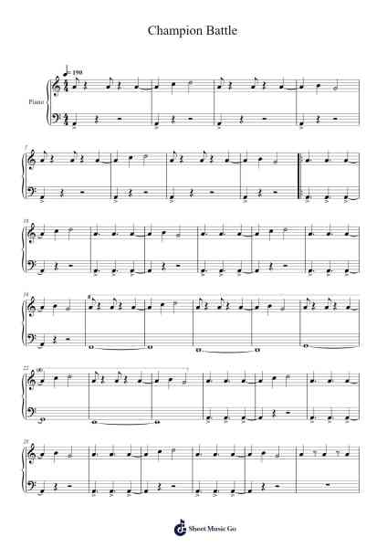 Champion Battle Sheet Music by Denis Sinner-Arr.Hewkay Brewstience