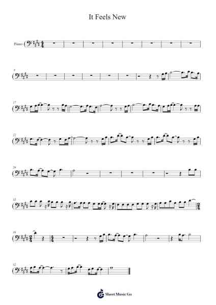 It Feels New Sheet Music by Pinkzebra-Arr.Danchloe