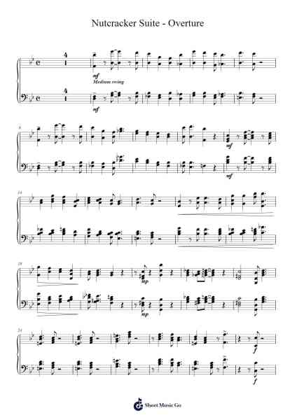 The Nutcracker Suite, Op. 71a: I. Overture Sheet Music by Pyotr Ilyich Tchaikovsky-Arr.Surdred