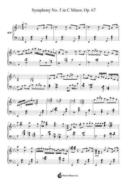 Symphony No. 5 in C Minor, Op. 67 Sheet Music by Thornrie Machloe-Arr.Dawnbian Sherqe