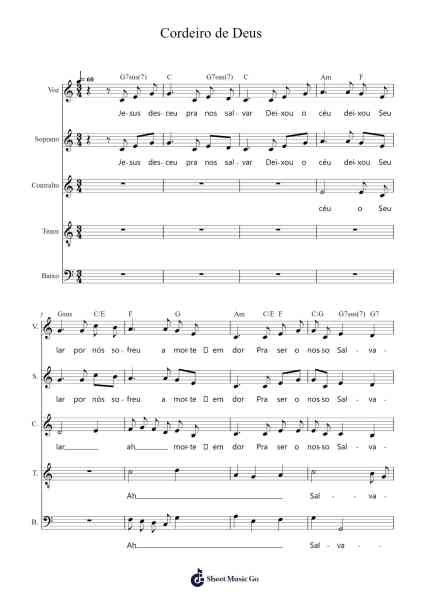 Cordeiro de Deus Sheet Music by Twila Paris-Arr.Terwyatt Hangan