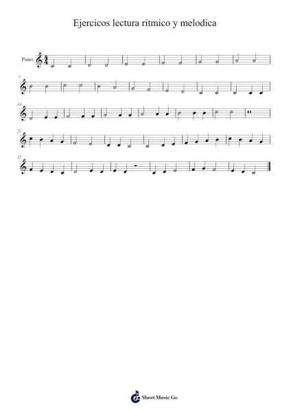 Ejercicos lectura ritmico y melodica 樂譜由 Oscar Monzon - 編曲 Payrusk