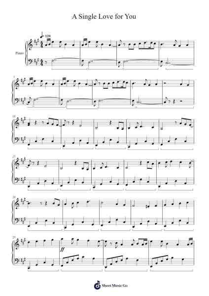A Single Love for You Sheet Music by Nguyên Trung-Arr.Bobtab