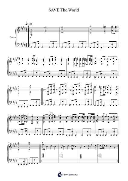 SAVE The World Sheet Music by Toby Fox-Arr.Wanbohm