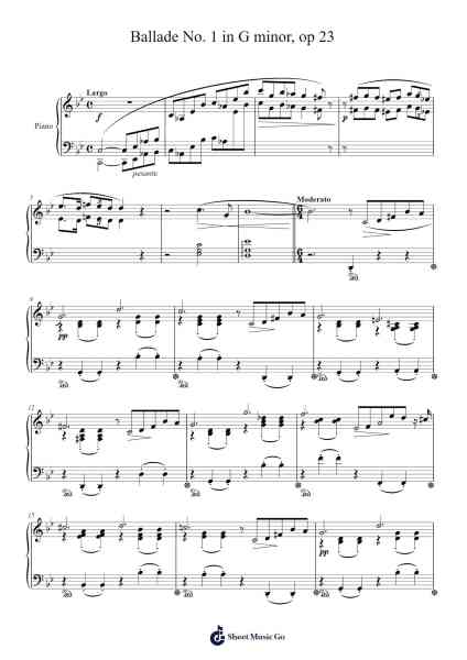 Ballade No. 1 in G Minor, Op. 23 Sheet Music by Frédéric Chopin-Arr.Latbel Conler