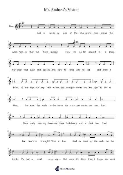 Mr. Andrew's Vision Sheet Music by Maury Yeston-Arr.Rydiah