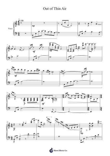 Out of Thin Air Sheet Music by Howard Jones-Arr.Krispert