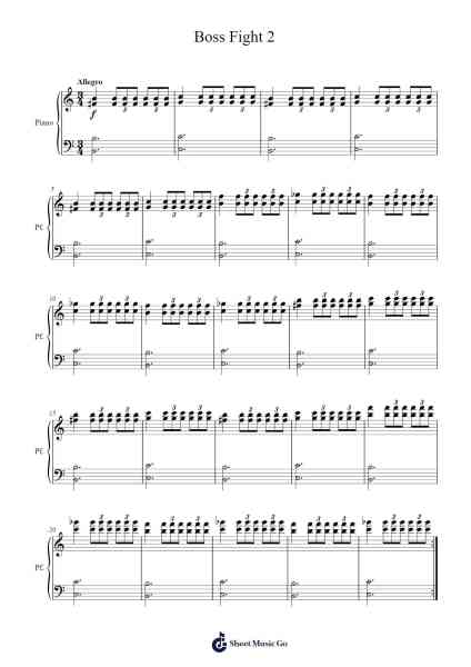 Boss Fight 2 Sheet Music by Filippo Tronchi-Arr.Popgram Migcky