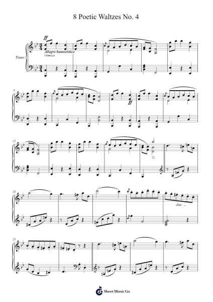 8 Poetic Waltzes No. 4 Sheet Music by Enrique Granados-Arr.Wyann Ianli