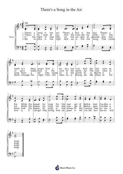 There's a Song in the Air Musica per pianoforte di Poundnions - Arr.Poundrett Lonlon