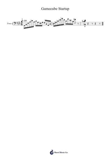 Gamecube Startup Sheet Music by Toru Minegishi-Arr.Fieldbing