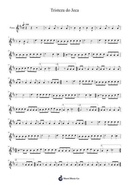 Tristeza do Jeca Sheet Music by Murilo-Arr.Denre