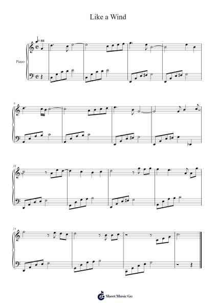 Like a Wind Sheet Music by Malmar Hebuck-Arr.Tessice Irvan