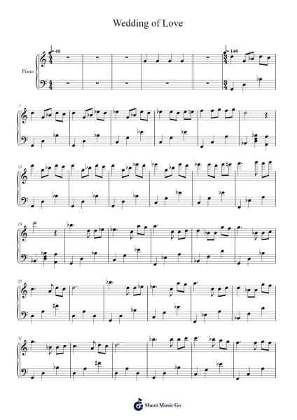 Wedding of Love Sheet Music by -Arr.Nyroy Vebe