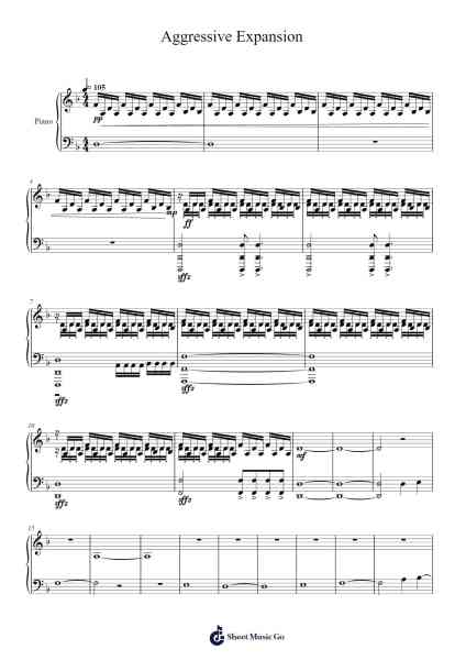 Aggressive Expansion Sheet Music by Hans Zimmer/James Newton Howard-Arr.Chamberg