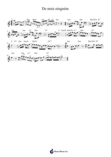 De mais ninguém Sheet Music by Marisa Monte/Arnaldo Antunes-Arr.Kayrist