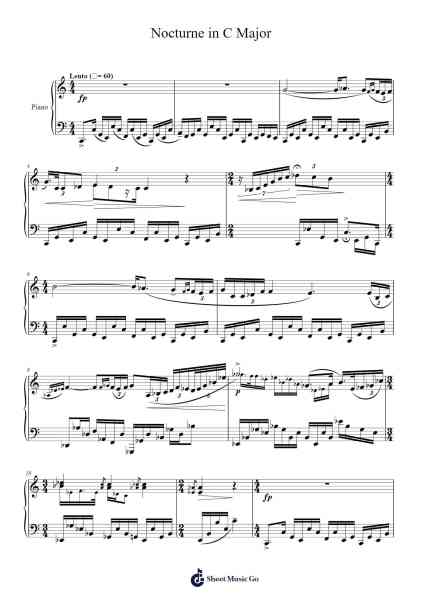 Nocturne in C Major, Op. posth. Sheet Music by Henry Olson-Arr.Funkdrich Mansbing