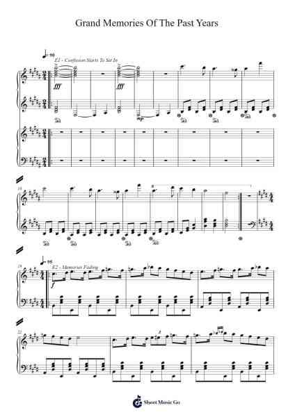 Grand Memories Of The Past Years Sheet Music by Loudan Stephen Alexenov Stradinoff-Welkinstein-Arr.Jorriel Toursnoah
