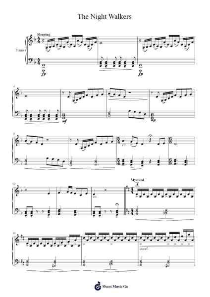 The Night Walkers Sheet Music by David J. Godbold-Arr.Sainsgen Junebrowne