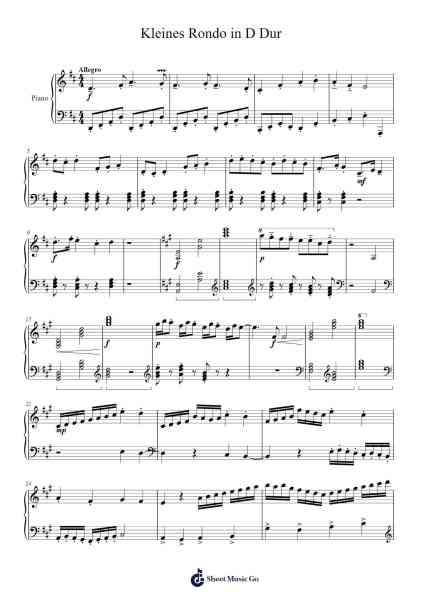 Kleines Rondo in D Dur Sheet Music by Y. Polat-Arr.Trutor Hubno