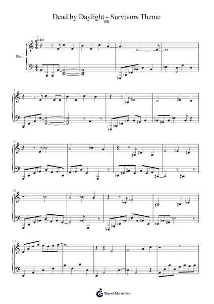 Dead by Daylight - Survivors Theme Sheet Music by Misc Computer Games-Arr.Sinbryce