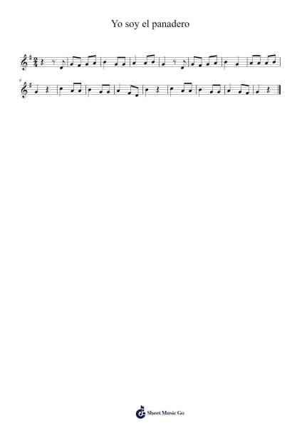 Yo soy el panadero Sheet Music by Frances Wolf-Arr.Cofvey Fieldmeo