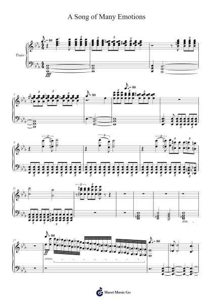 A Song of Many Emotions Sheet Music by Javian Corera-Arr.Priron