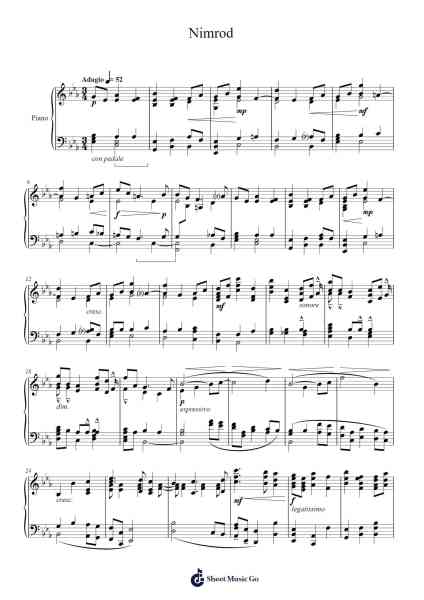 Enigma Variations, Op. 36: Variation IX. Nimrod Sheet Music by Edward Elgar-Arr.Shirnett