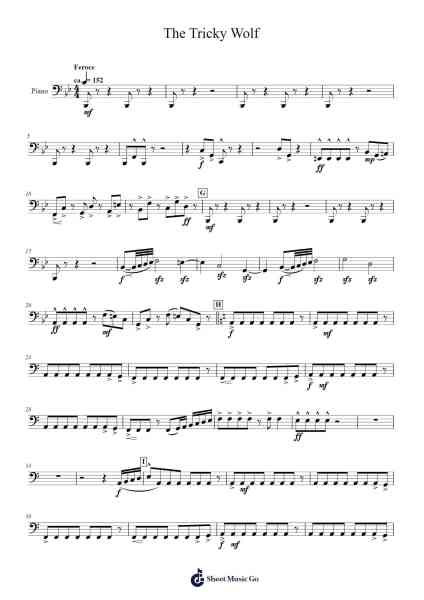 The Tricky Wolf Sheet Music by -Arr.Krisrol Petthew