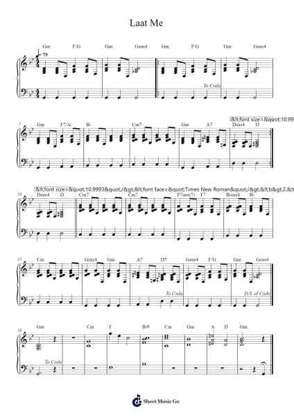 Laat Me Sheet Music by Ramses Shaffy-Arr.Joejosh Demptout