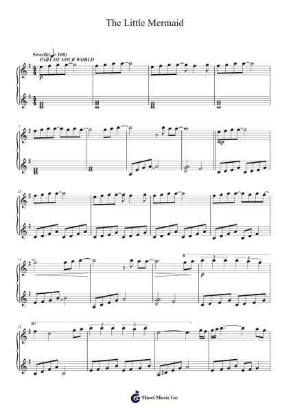 The Little Mermaid Sheet Music by Alan Menken-Arr.Royps