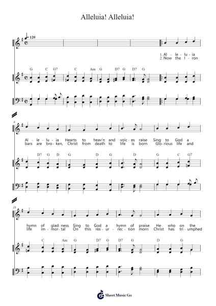 Alleluia! Alleluia! Sheet Music by Ludwig van Beethoven-Arr.Copxia