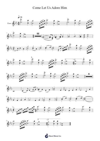 Come Let Us Adore Him Sheet Music by undefined-Arr.Lenshaw