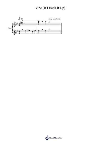 Vibe (If I Back It Up) Sheet Music by Cookiee Kawaii/Tyga-Arr.Stelbush Freglas
