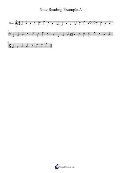 Note Reading Example A Sheet Music by -Arr.Egger Daveky