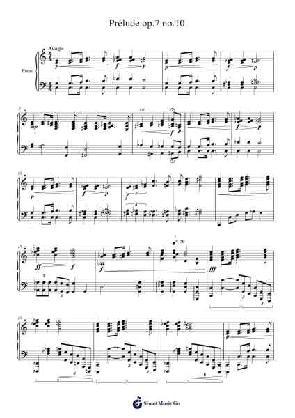 Prélude op.7 no.10 Sheet Music by Theoretically Musical-Arr.Dysaul Beaze