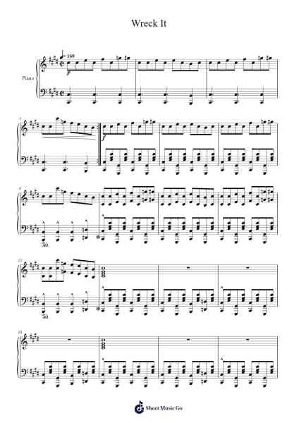 Wreck It Sheet Music by owendeutz48-Arr.Chilflower