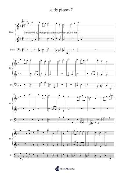 early pieces 7 Sheet Music by -Arr.Brownend Bonckey