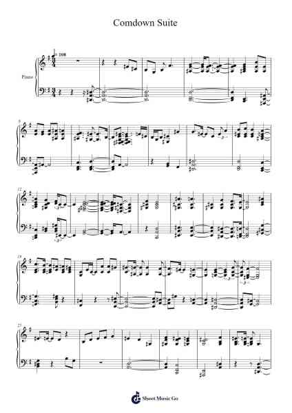 Comdown Suite - V Sheet Music by Lee Gerstmann-Arr.Mattvelt