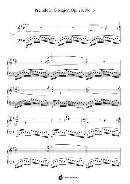 Prelude in G Major, Op. 28, No. 3 Sheet Music by Frédéric Chopin-Arr.Yedpont