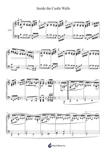 Inside the Castle Walls Sheet Music by Koji Kondo-Arr.Danchloe