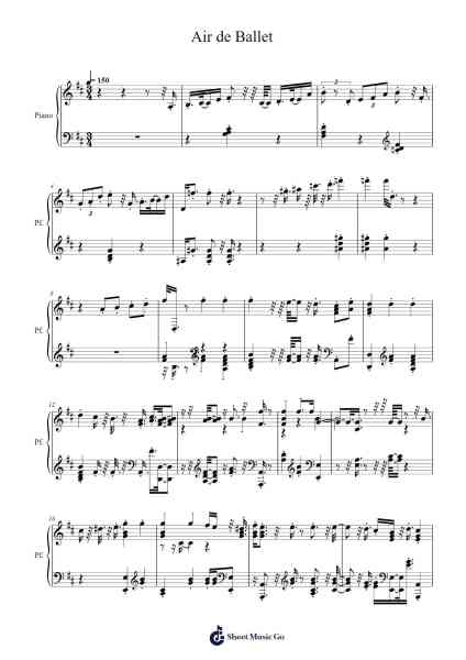 Air de Ballet Sheet Music by -Arr.Yuleboyle Kingshous