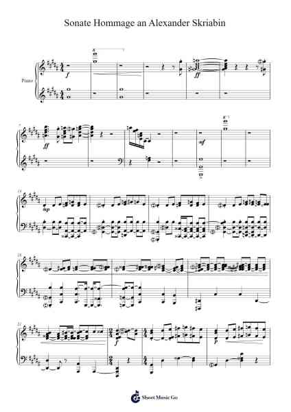 Sonate Hommage an Alexander Skriabin Sheet Music by Boran Çolak-Arr.Bercob