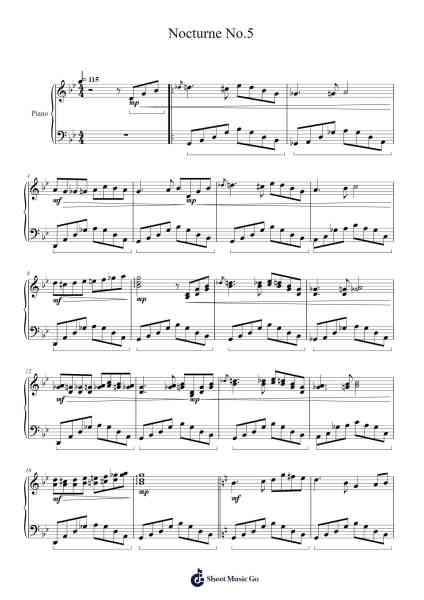 Nocturne No.5 Sheet Music by Barthart Aswat-Arr.Chauburne Fowblair