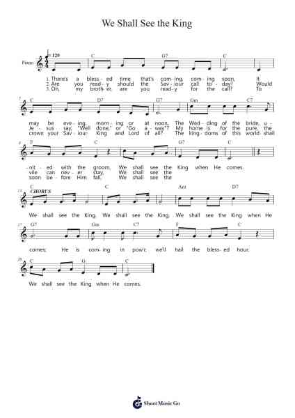 We Shall See the King 樂譜由 James B. Vaughan - 編曲 Haynin