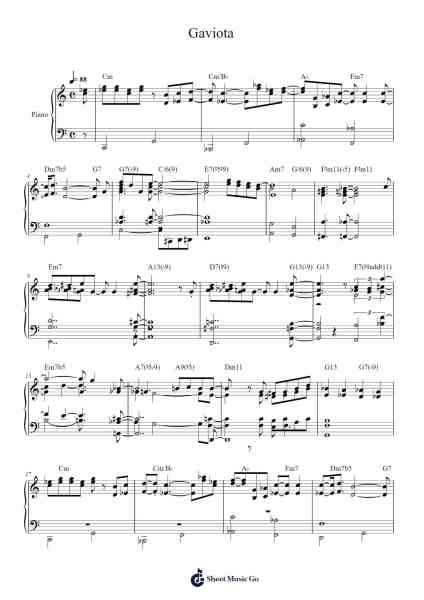 Gaviota Sheet Music by Clare Fisher-Arr.Verbald Jackpound