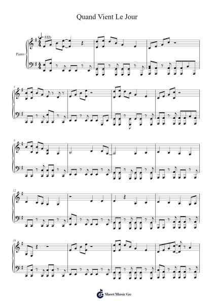 Quand Vient Le Jour Sheet Music by Émilie Simon-Arr.Lespenn