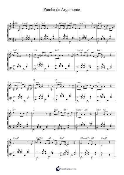 Zamba de Argamonte Sheet Music by Miranda Jesús-Arr.Kelins Woothe