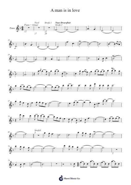A man is in love Sheet Music by The Waterboys-Arr.Malclaude